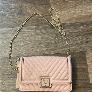 Victoria's Secret Blush Quilted Crossbody Bag